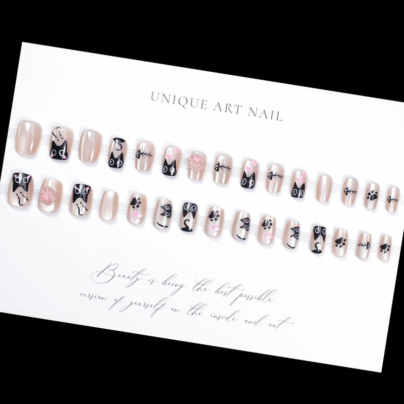 Nail Tip, Short, Medium, 24 Pieces, Nail Tip, False Claws,