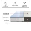 Mayton, 3-Inch Tri-Folding Gel Memory Foam Portable Floor Mattress, Breathable