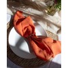 Generic Burnt Sienna Orange 100% Linen Cloth Cotton Square Napkins,