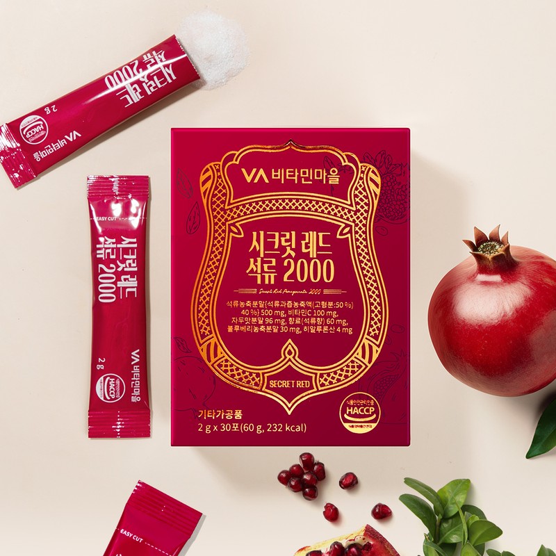 Vitamin Village Secret Red Pomegranate 2000 30 packets, 1 pack
