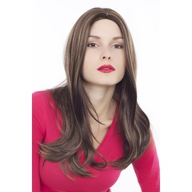 WIG ME UP - GFW972-6H27 Wig Middle Parting Brown Mix Highlighted