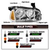 Bingbingmotor Headlight Assembly Fit for 2006-2010 Dodge Charger Headlight with