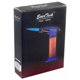 Ever Tech Big Jet Torch Table Lighter Butane Refillable 1300°C/2500°F w/ Ever Tech Box RBL
