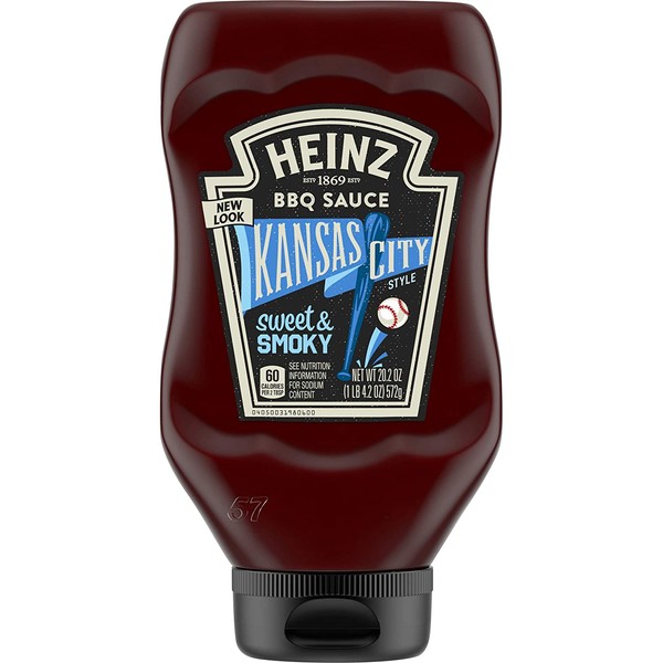 Heinz Kansas City Style Sweet & Smoky BBQ Sauce (20.2 oz Bottles, Pack of 6)