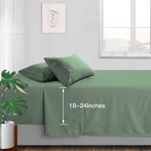 Manyshofu Extra Deep Pocket Twin Sheets Set - Hotel Luxury