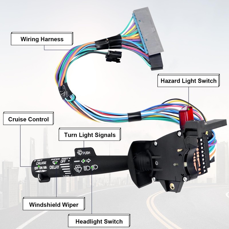 Multi-Function Combination Turn Signal Switch Wiper Hazard Cruise Control Switch