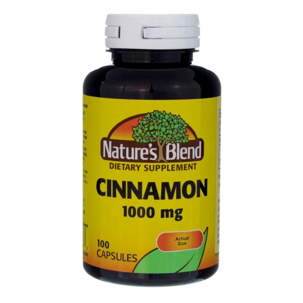 Nature's Blend Cinnamon Capsules, 1000 mg, 100 Ct