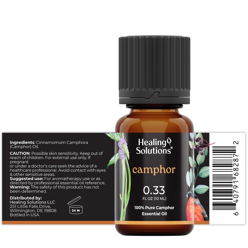 Healing Solutions Camphor Essential Oil - 0.33 Fluid Ounces