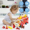 LOVELAND Wooden Fire Truck Toy – Take-Apart STEM Vehicle with