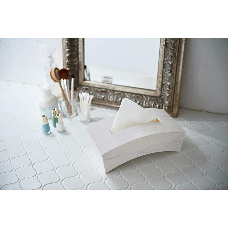 Iseto, Tissue Case, Bow, Woody White, Approx. 4.6 x 9.1