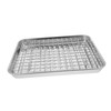Alipis Stainless Steel Baking Pan Set Racks Roasting Baking Oil-draining