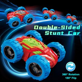 Toddlers Car Toys for 1-3, Toys Cars for Ages 2-4, Double-Sided Monster Truck Toys, Stunt Push and Go Friction Cars, 3 Year Old Boy Toys, Toy Cars for 2 3 4 5 6 Year Old Boy Christmas Birthday Gift