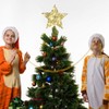 Yardwe Christmas Star Tree Topper Lighted, Glitter Xmas Star Treetop