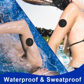 HONYOU 25Pack Stelo Overpatch & G7 Adhesive Patches Waterproof Overlay for Dexcom G7 15 Days CGM Sensor Over Patch, Long Stay Latex-Free, Easy Use Breathable Hypoallergenic, Black