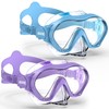 Aegend 2 Pack Kids Swim Goggles with Nose Cover, Anti