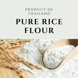 Thairaya Rice Flour, 16 oz, White, Gluten-Free, Vegan, Water Milled (Pack of 3)