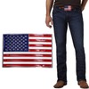 XGALBLA Mens Fashion Red Native American Flag Square Belt Buckle