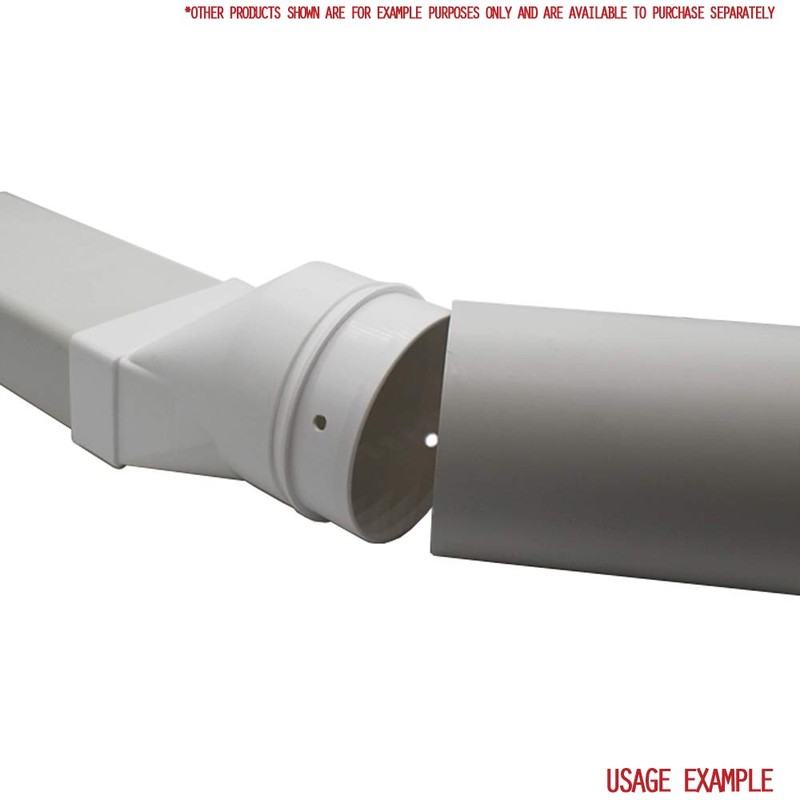 Kair Ducting Adaptor 110mm x 54mm to 100mm - 4