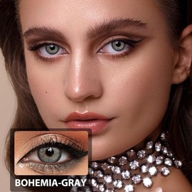 DIY Fake Eyelashes Extensions for Regular Use Easy to Apply Personal Care Product Enhance Your Lashes at Home:_Bohimia gray