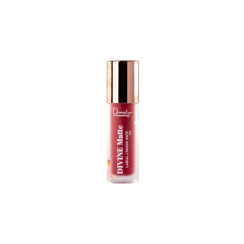 Divine Matte, Labial Lquido Mate de Alta Pigmentacion, 8 Tonos,