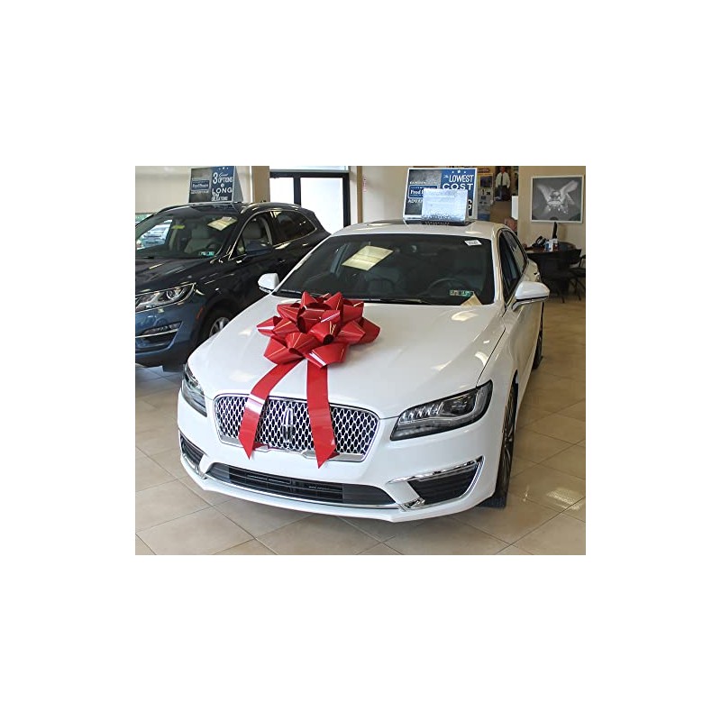 28" Big Red Magnetic Gift Car Bow - Made in