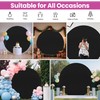 WedDecor 7.2ft (220cm) Black Round Backdrop Cover Adjustable Spandex Wrinkle