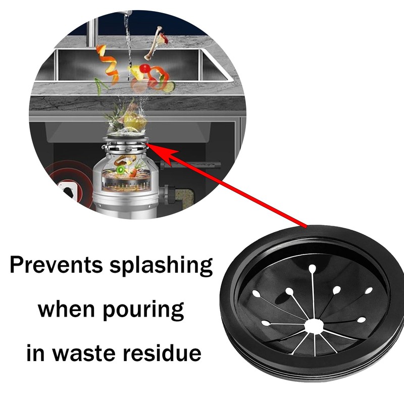 Garbage Disposal Splash Guards Collar Sink Baffle, Multi-Function Kitchen Drain