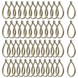M METERXITY 100-Pack Open Bezels for Resin, Teardrop Shape Open Back Bezel Pendants for Resin Jewelry Making/DIY Earrings Necklace, Alloy Hollow Frame Pendants [Bronze Tone]
