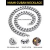 Thick Silver Chain Necklace Men Biker Chain for Men Silver