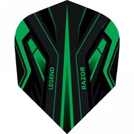 THOR-DARTS Thor-Sports Legend Razor Dart Flights - 100 Micron Standard Shape A (Wide, No.2) Flights (1 Set (3 Pieces), Green)