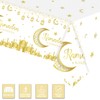 ZKFSIE Ramadan White Table Cloth, 137x274cm/54x108Inch Eid Table Cloth, Waterproof