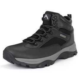 CC-Los Men's Waterproof Hiking Boots Outdoor Relaxed Fit Lightweight Black Size 11 Wide