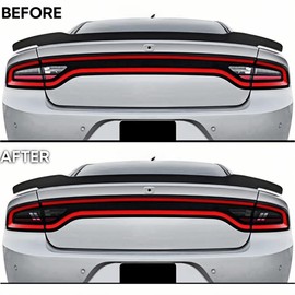 Smoked Taillight Side Markers Vinyl Tint Film Wrap Cover Compatible with Dodge Changer (Blank Double Stripes)