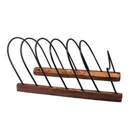 Primitive Country Wood and Metal Letter Holder Organizer