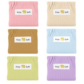 Exclaith 6 Pcs Corduroy Elastic Hair Tie Organizer, Cute Mini Makeup Purse, Portable Small Pouches for Purse, Travel Toiletry Purses, Corduroy Pouch for Coin Small Makeups