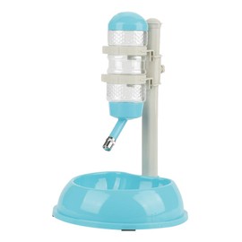lyrlody Water Dispenser for Pets, Pet Bowl with Automatic Water, 2-in-1 Water Dispenser Bowl, Height Adjustable (Blue)