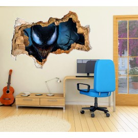 Venom Wall Art Sticker for Boys Room/Venom Wall Decals for Playroom/Superhero Bedroom Decor/Venom Gifts wa300 (22 tall x 31 wide inches)