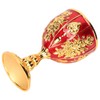 Gold Chalice 4 Inch High Zinc Alloy Retro Embossed Flower