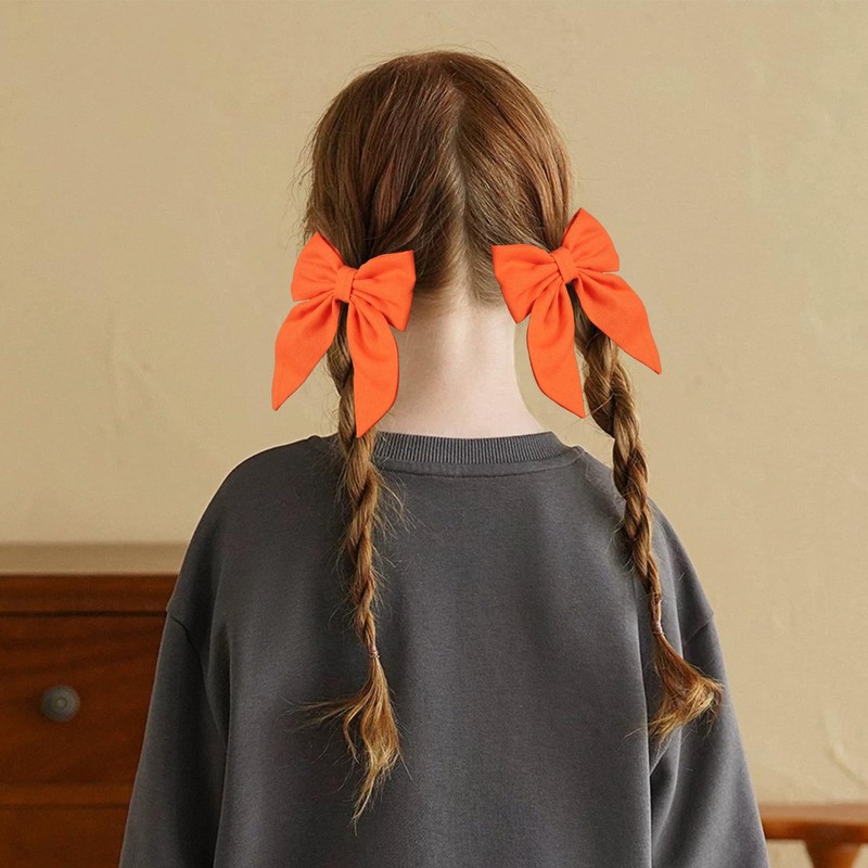 3.5 Inch Hair Bow Clips Linen Hair Accessories for Teens,