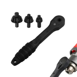 3 in 1 Ratchet Drill Chuck Key Wrench – Universal Chuck Replacement Tool for Drill Press, Compatible with Most Chucks, Spanners & Wrenches, Electric Ratchet & Makita Impact Driver Tools