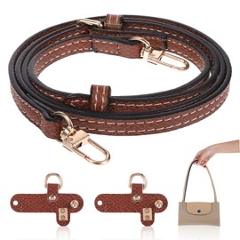 Shoulder Strap for Longchamp Mini Bag Women's Leather Cognac Shoulder Strap Adjustable No-Punch Bag Strap, 1.2 cm