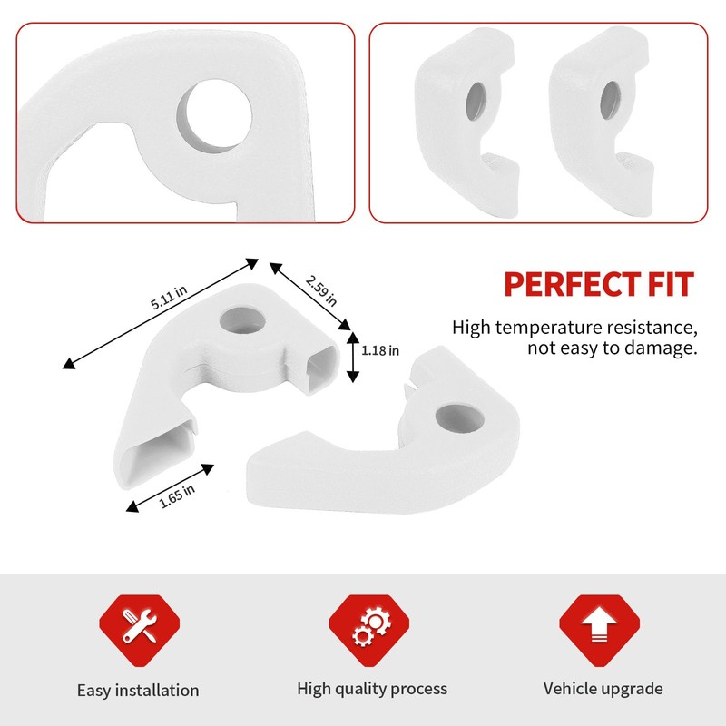 Jimen Fit for Ford Bronco 2021-2024, 2PCS Front Bumper Tow