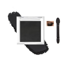 Black Matte Single Eyeshadow – Highly Pigmented, Long-Lasting Waterproof Pressed Powder, Smooth Blendable Texture, Hypoallergenic Formula for Smokey Eye Makeup & Sensitive Skin