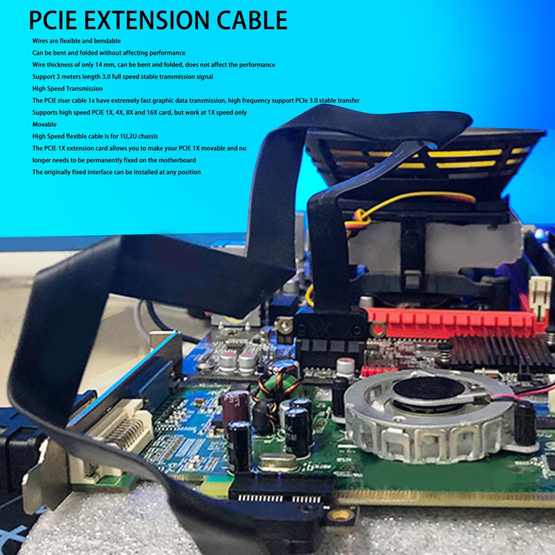 PCIE 3.0 1X Extension Cable Dual 90 Degree Right Angle