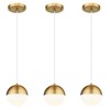 LMS Mid Century Pendant Lights, Brushed Gold Kitchen Island Light