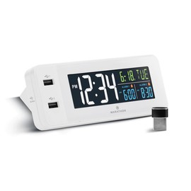 MARATHON Fast Charging Dual USB Alarm Clock