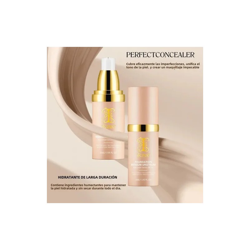 Base Maquillaje Natural Spf 50 Acne Manchas Proteje Unifica