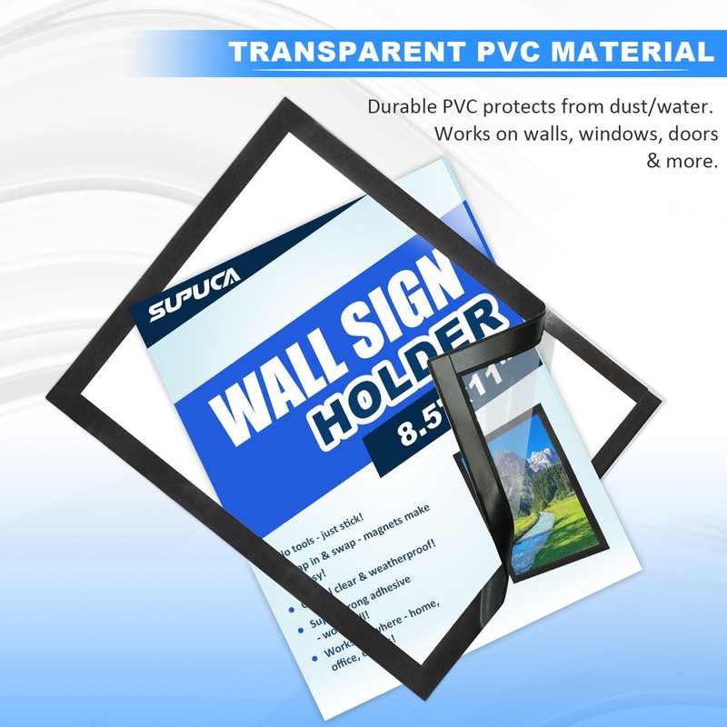 Supuca Magnetic Sign Holder & Picture Frame 8.5 x 11