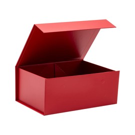 Premium Red Magnetic Gift Box for Birthdays, Anniversary, Xmas or New Year Gift-Size 23cm x 17cm x 10 cm