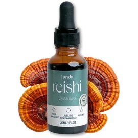 LANDA Extracto Liquido de Hongo Reishi 30 ml Alta Concentración 10:1 Extracto líquido de Hongo Reishi Ganoderma Lucidum